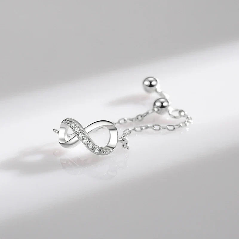 Bague Chaine | Bague Réglable Argent Femme Symbole Infini