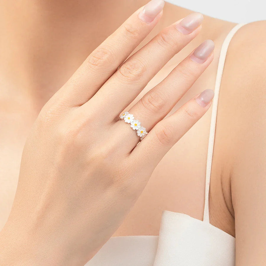 Bague Paquerette Argent Femme | Bague Marguerite
