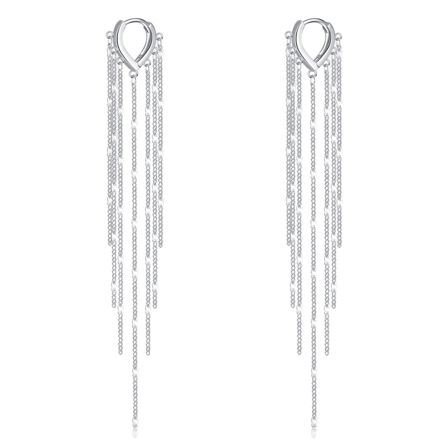 Boucles d’oreilles Pendantes Chaîne Argent