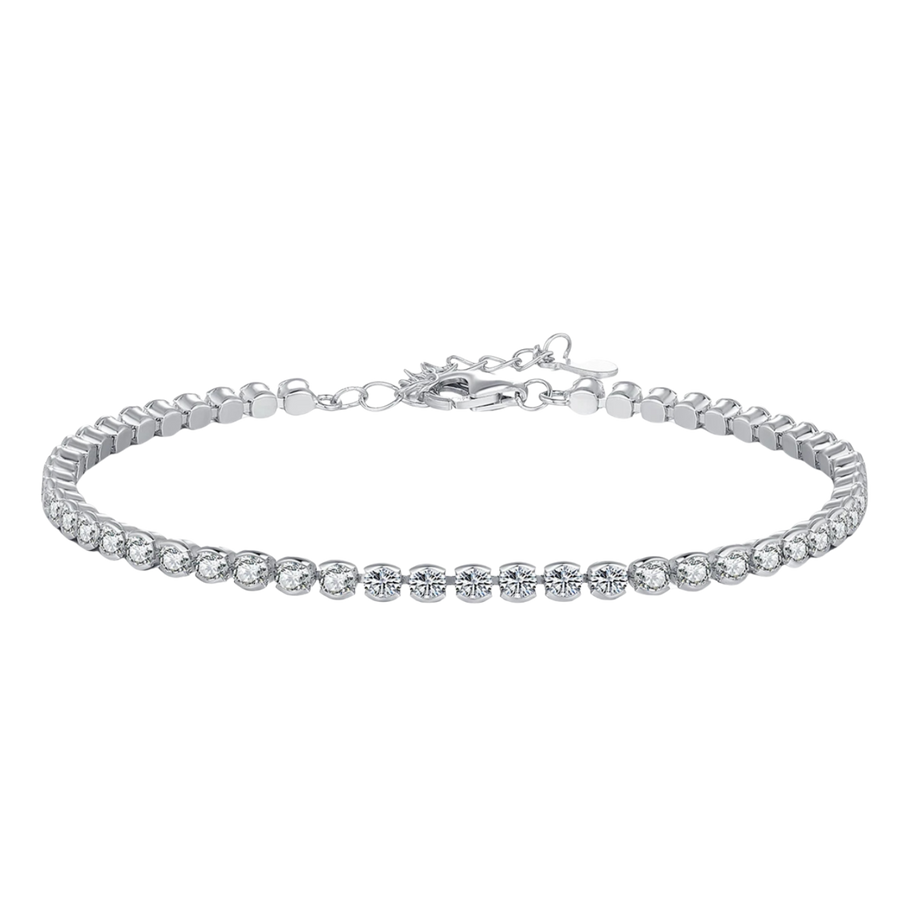 Bracelet Argent Femme | Sertis Semi-Clos
