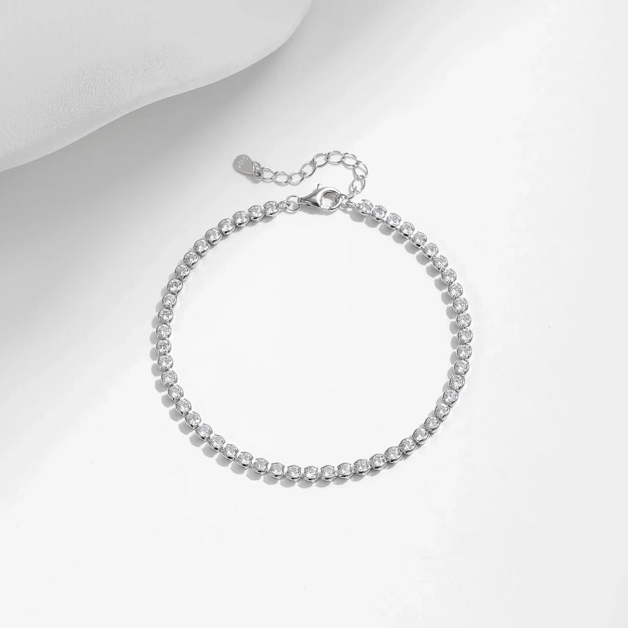 Bracelet Argent Femme | Sertis Semi-Clos