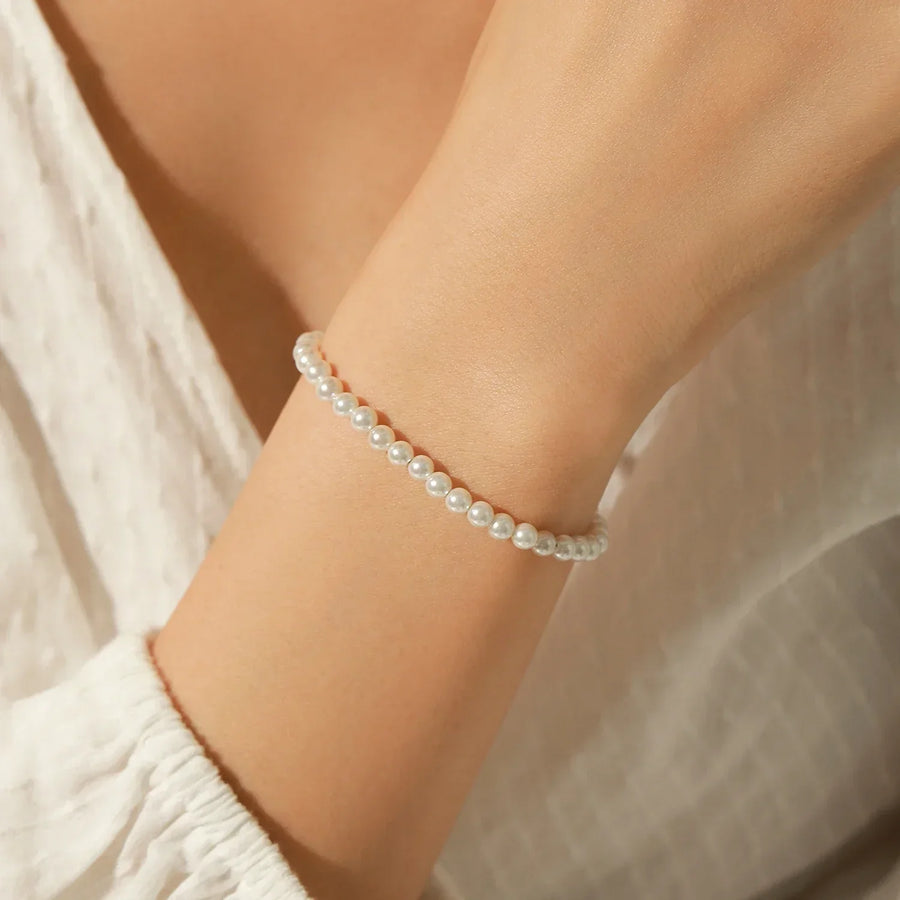 Bracelet Perles Argent | Bracelet Femme