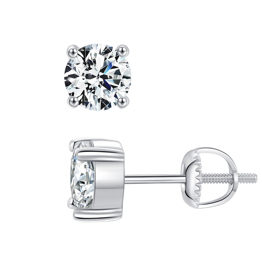 Clous d’oreilles Argent | Boucles d’oreilles Moissanite