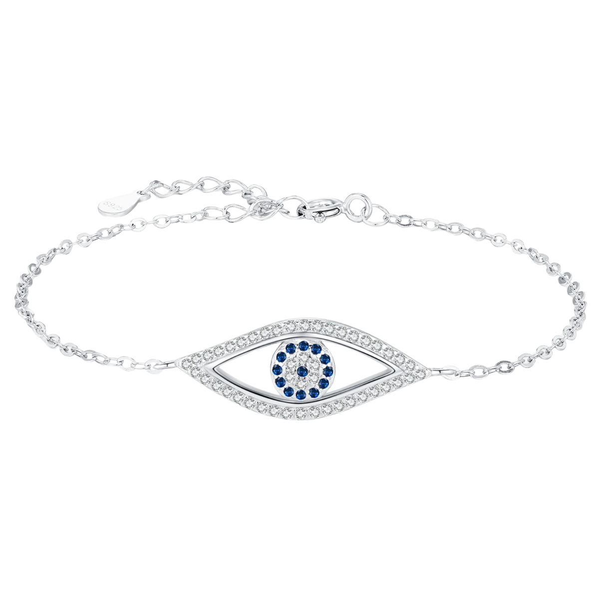 Bracelet Argent Femme | Bracelet Oeil | Bracelet Chaîne