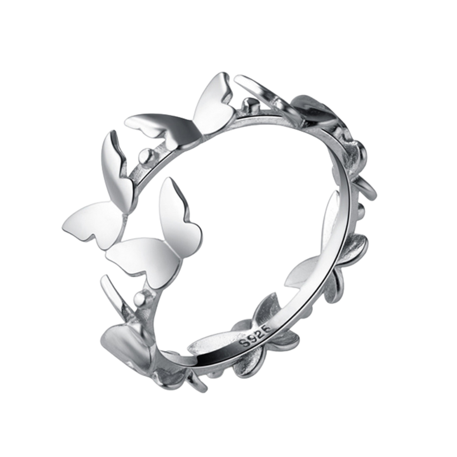 Bague Papillon Argent Femme Réglable | Bijou Haut de Gamme