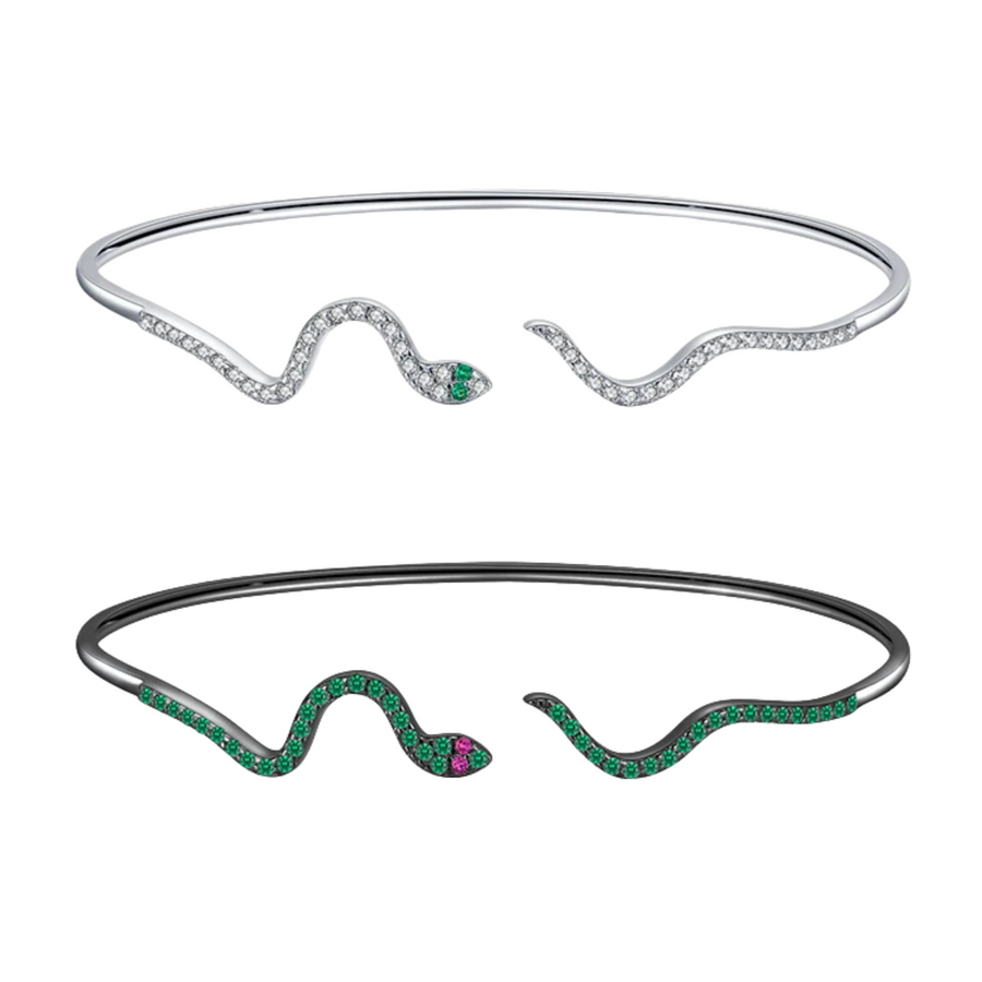 Bangle Serpent Argent | Bracelet Jonc Argent pour Femme