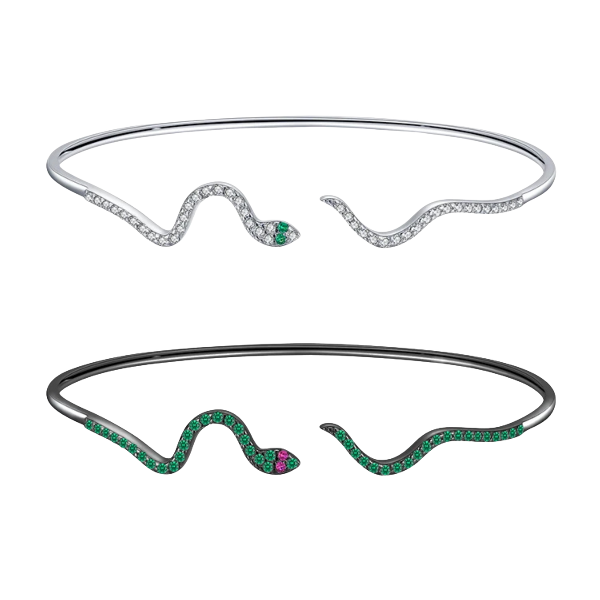 Bangle Serpent Argent | Bracelet Jonc Argent pour Femme