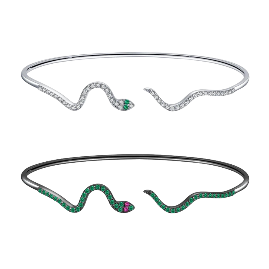 Bangle Serpent Argent | Bracelet Jonc Argent pour Femme