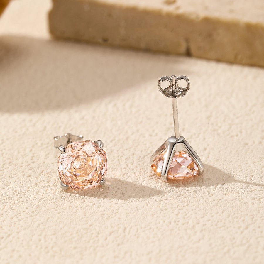 Boucle d’oreille Rose Poudré | Bijoux Argent