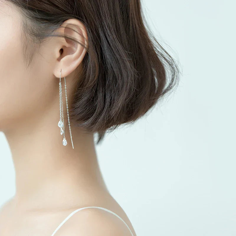 Boucles d’oreilles Pendantes Chaîne