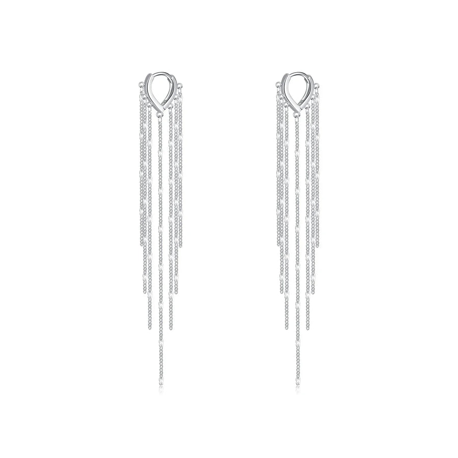 Boucles d’oreilles Pendantes Chaîne Argent