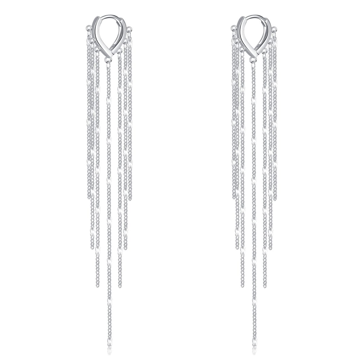 Boucles d’oreilles Pendantes Chaîne Argent