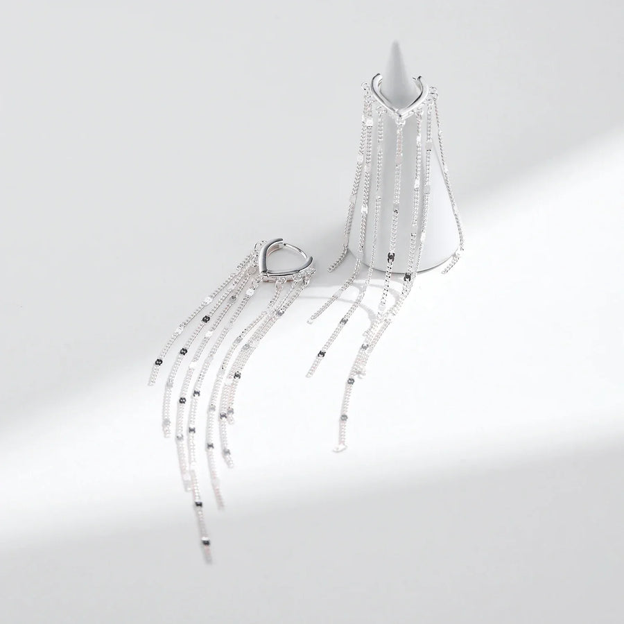 Boucles d’oreilles Pendantes Chaîne Argent