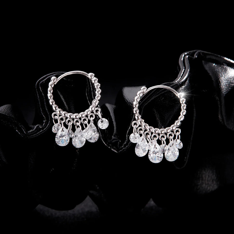 Boucles d’oreilles Pendantes Créoles Argent