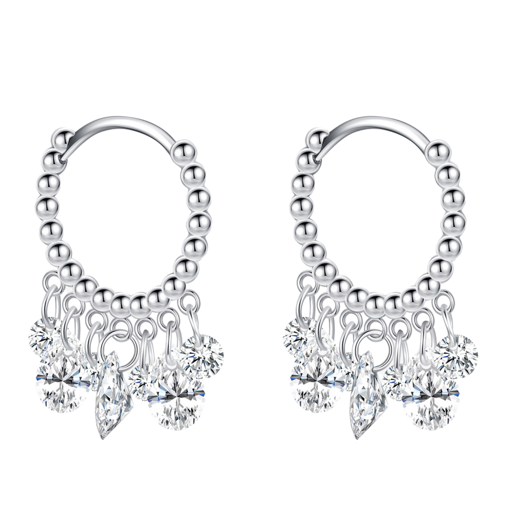 Boucles d’oreilles Pendantes Créoles Argent