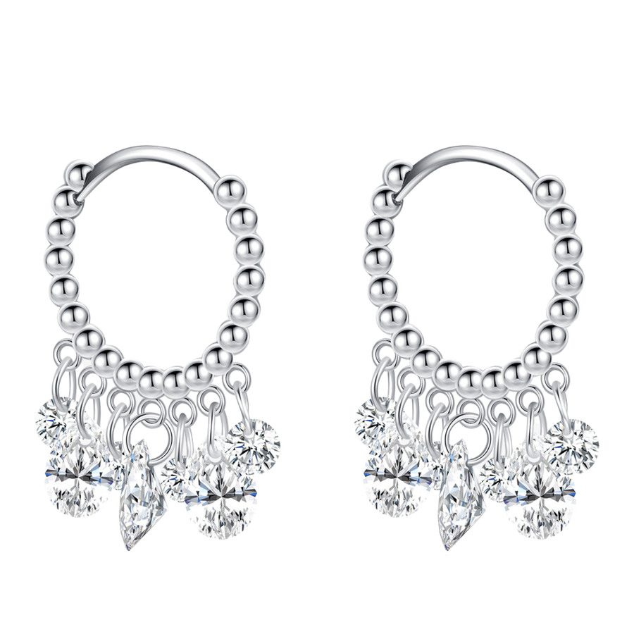 Boucles d’oreilles Pendantes Créoles Argent