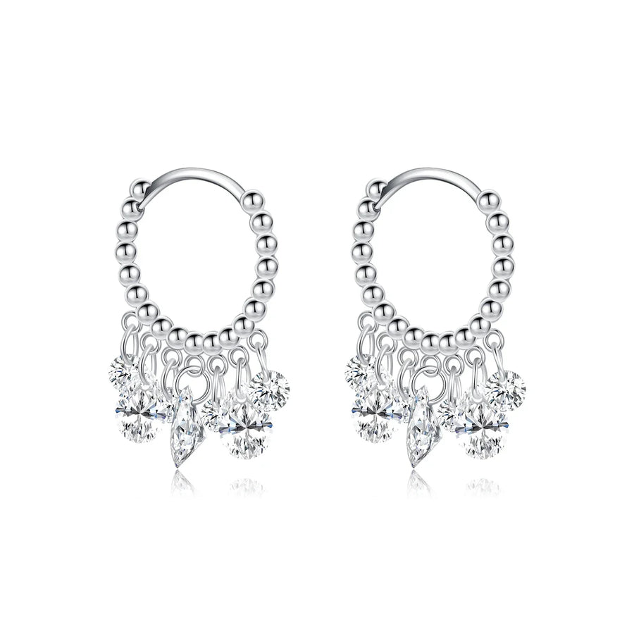 Boucles d’oreilles Pendantes Créoles Argent