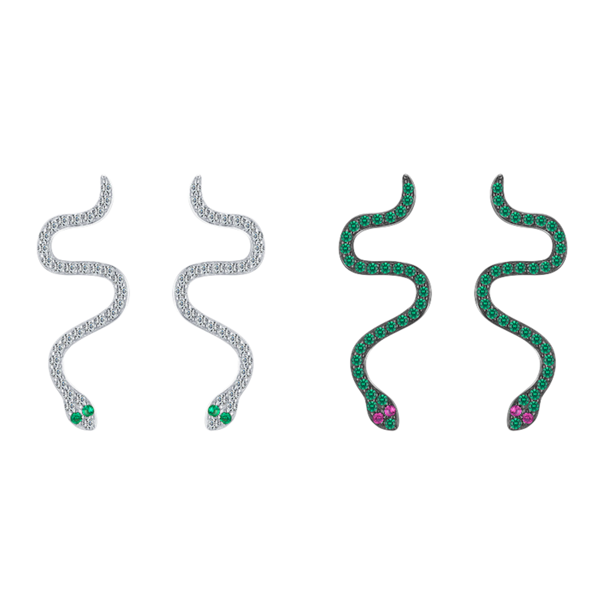 Boucles d’oreilles Serpent Argent 925