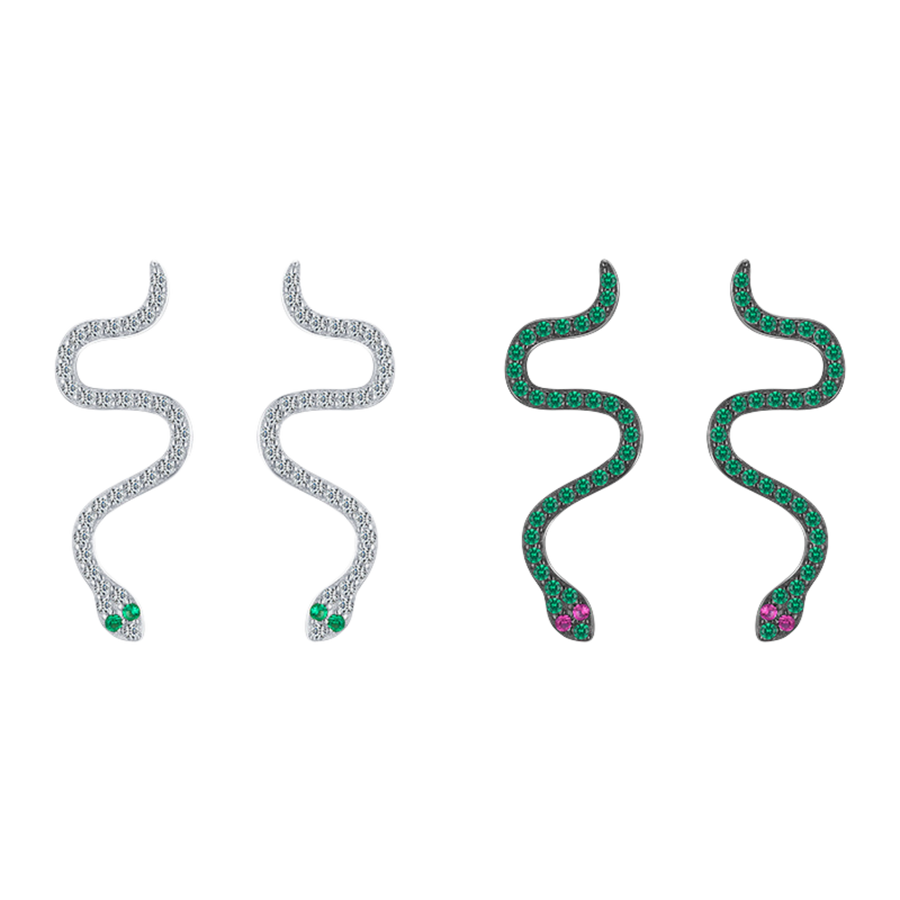 Boucles d’oreilles Serpent Argent 925