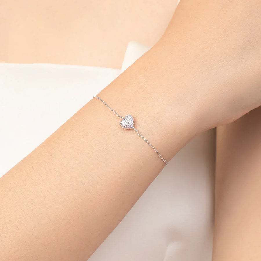 Bracelet Argent Femme Coeur | Bracelet Argent