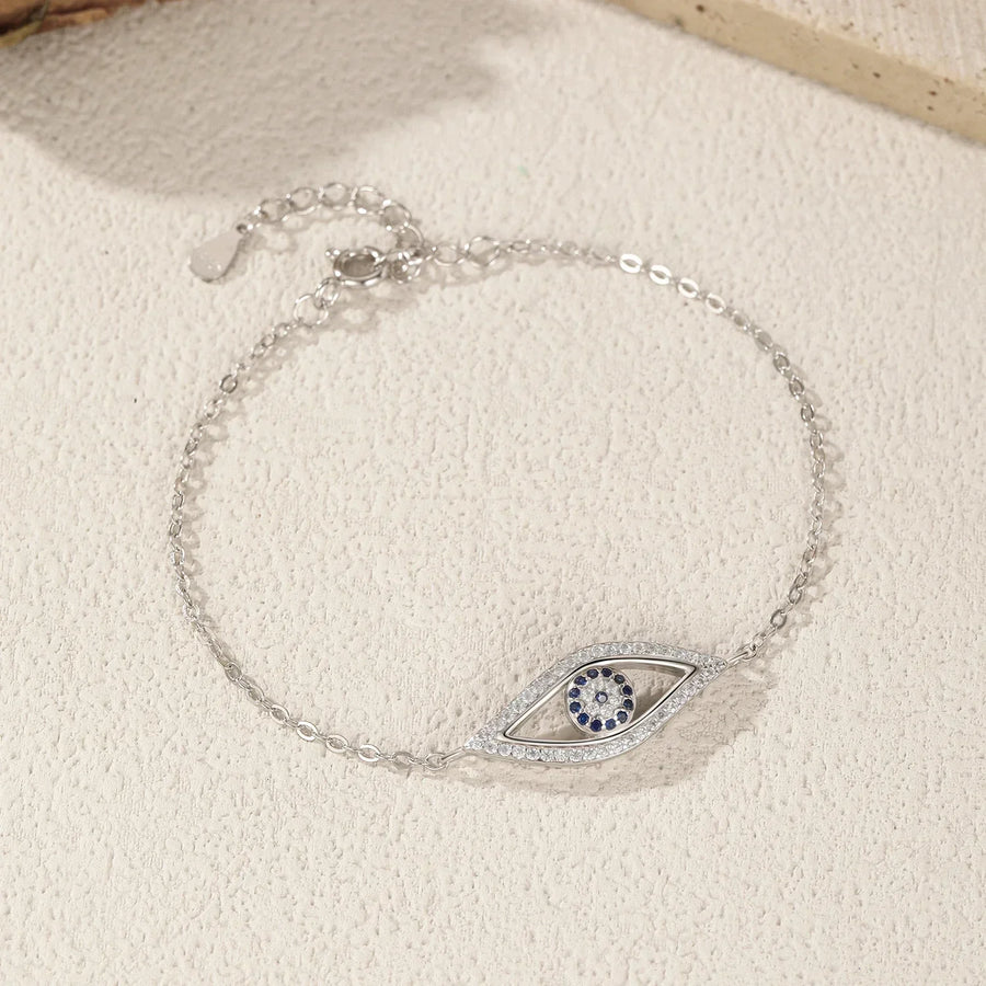 Bracelet Argent Femme | Bracelet Oeil | Bracelet Chaîne