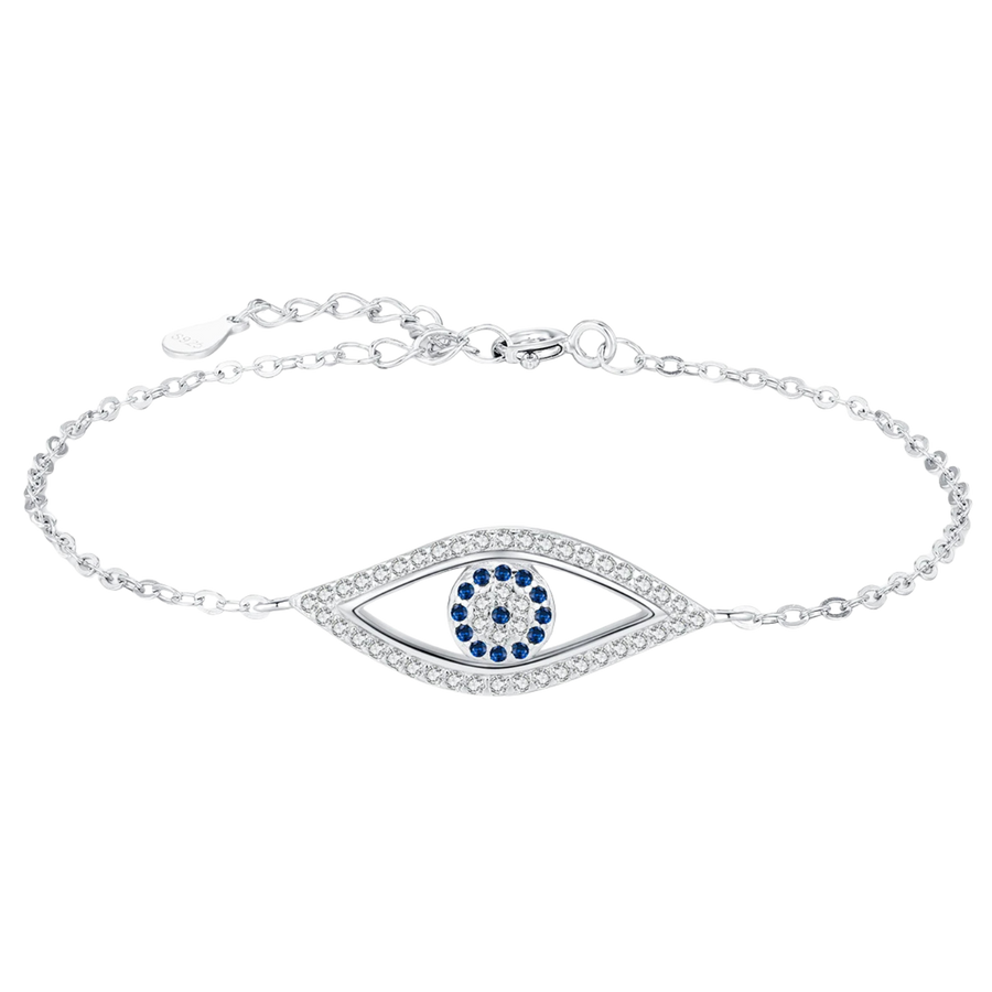 Bracelet Argent Femme | Bracelet Oeil | Bracelet Chaîne