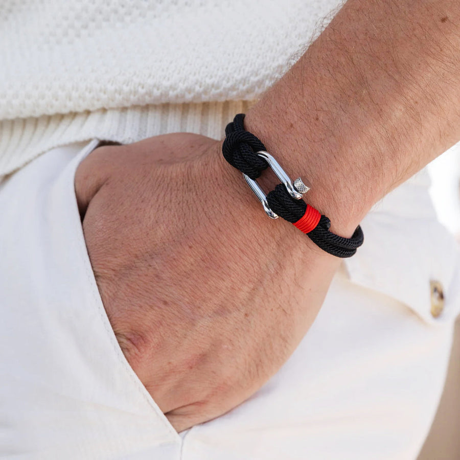 Bracelet Cordon Homme Noir | Bijoux Homme