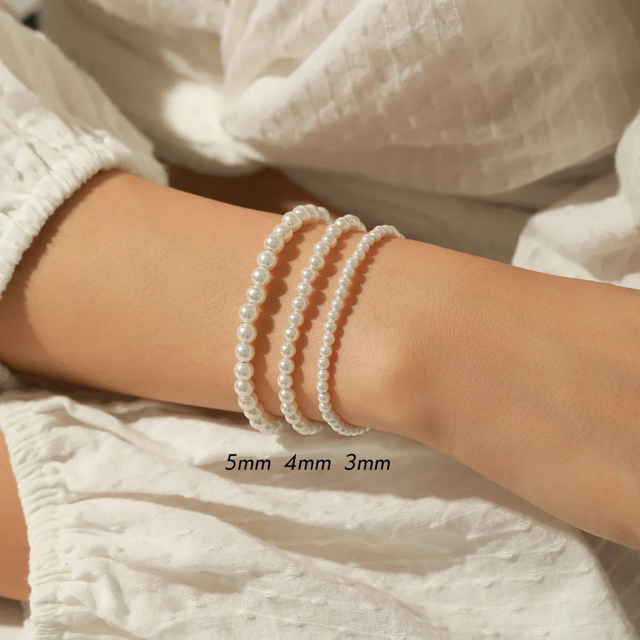 Bracelet Perles Argent | Bracelet Femme