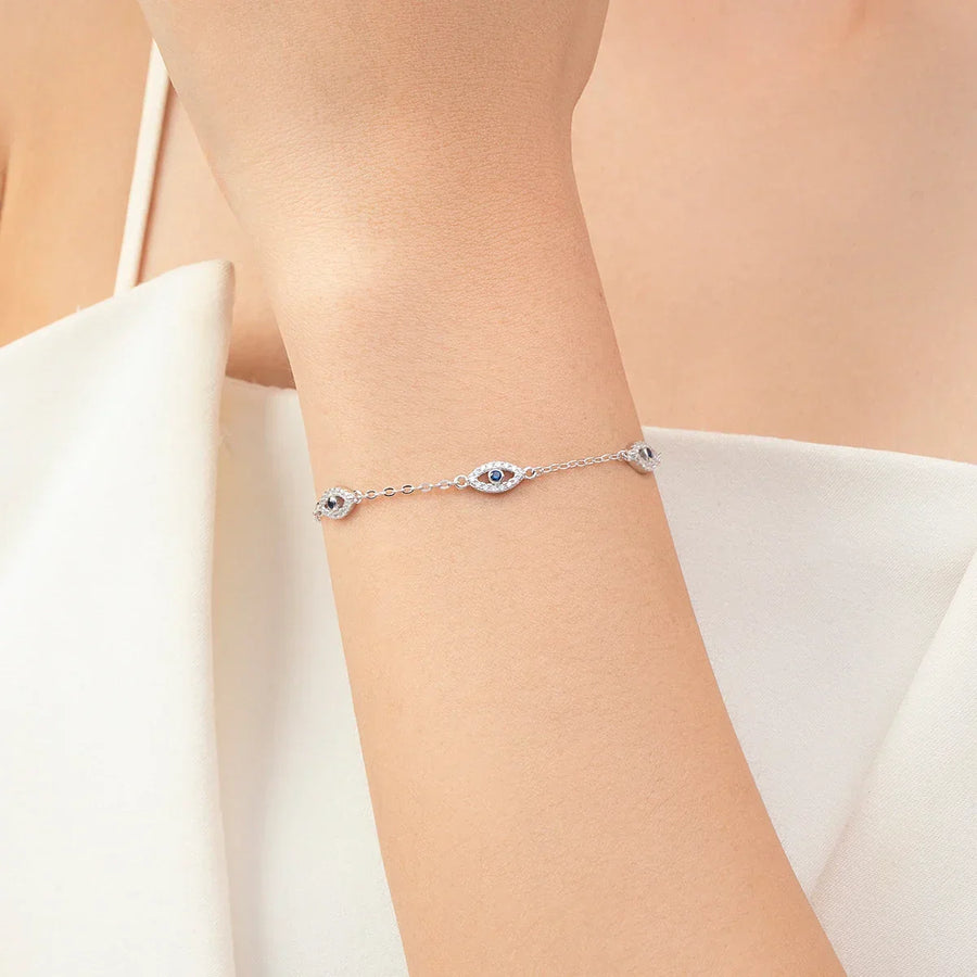 Bracelet Protection Femme Oeil | Bracelet Argent Femme