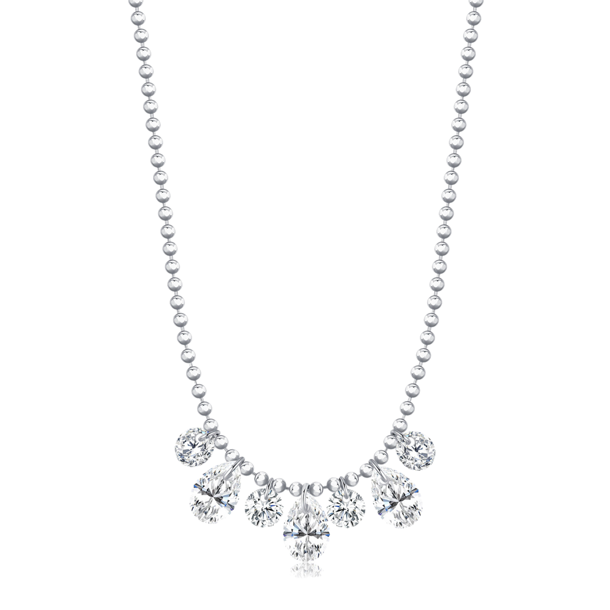 collier femme argent pendant brillant