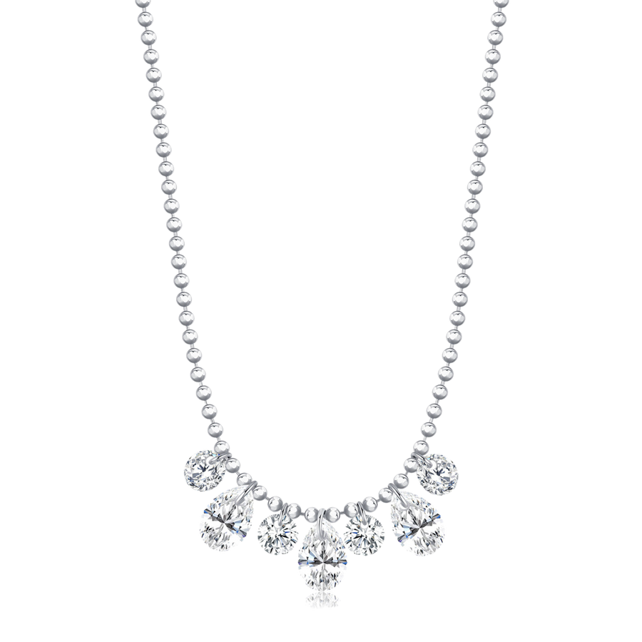 collier femme argent pendant brillant