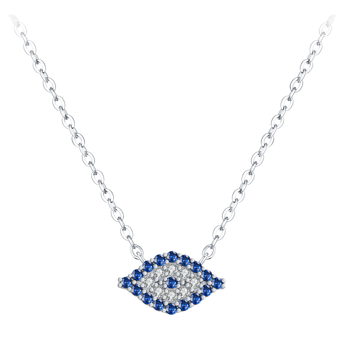Collier Argent Femme Oeil