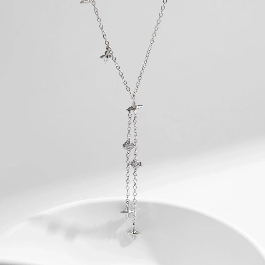 Collier Femme Argent Cravate Etoile