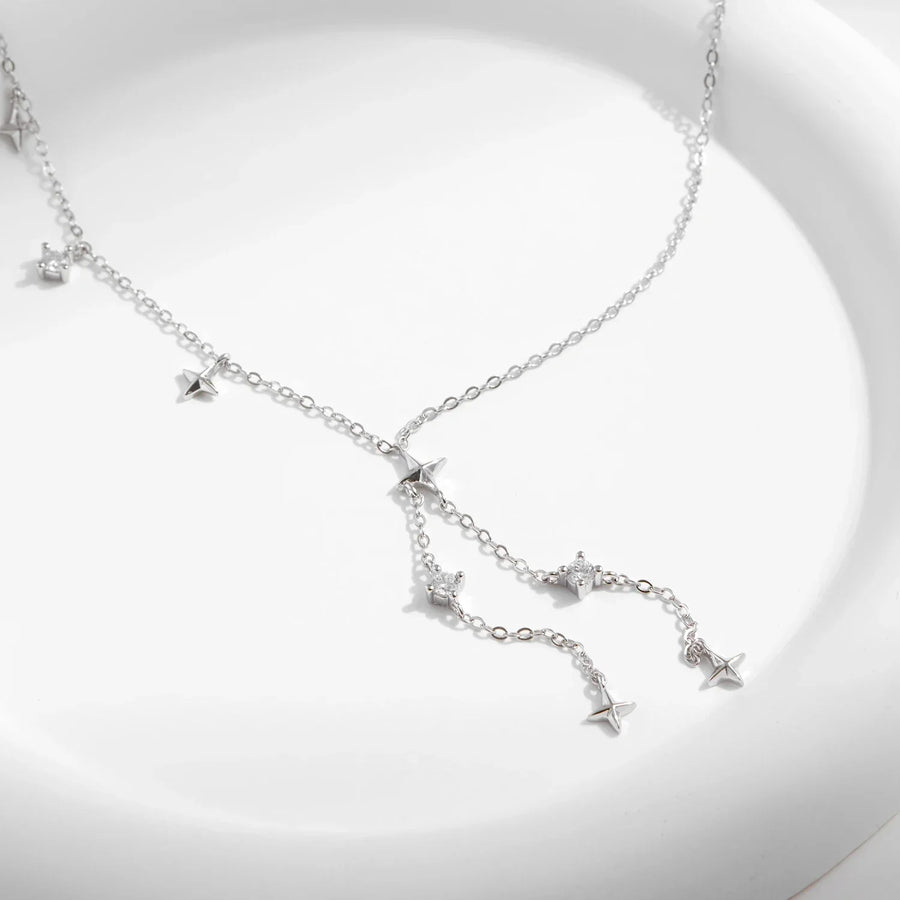 Collier Femme Argent Cravate Etoile