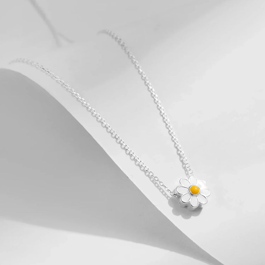 Collier Paquerette | Collier Argent Pour Femme | Pendentif