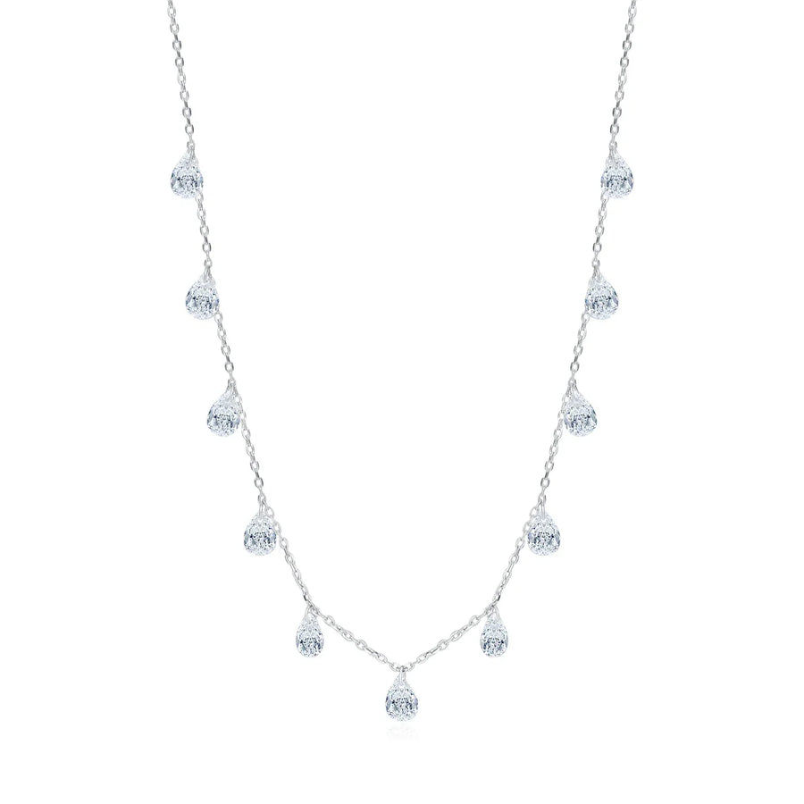 Collier Ras de cou Argent et Zircons