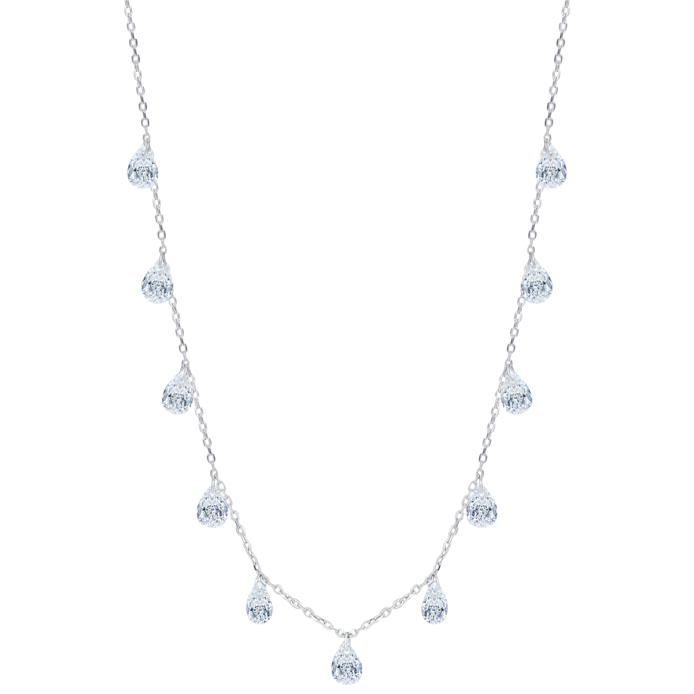 Collier Ras de cou Argent et Zircons