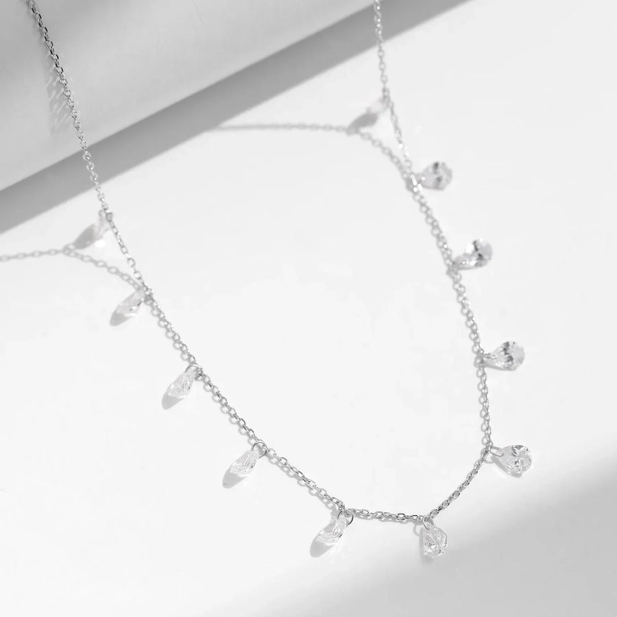 Collier Ras de cou Argent et Zircons