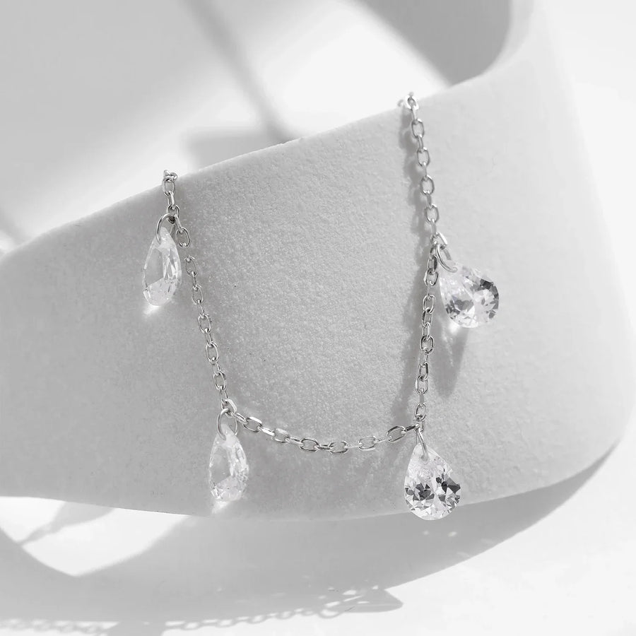 Collier Ras de cou Argent et Zircons