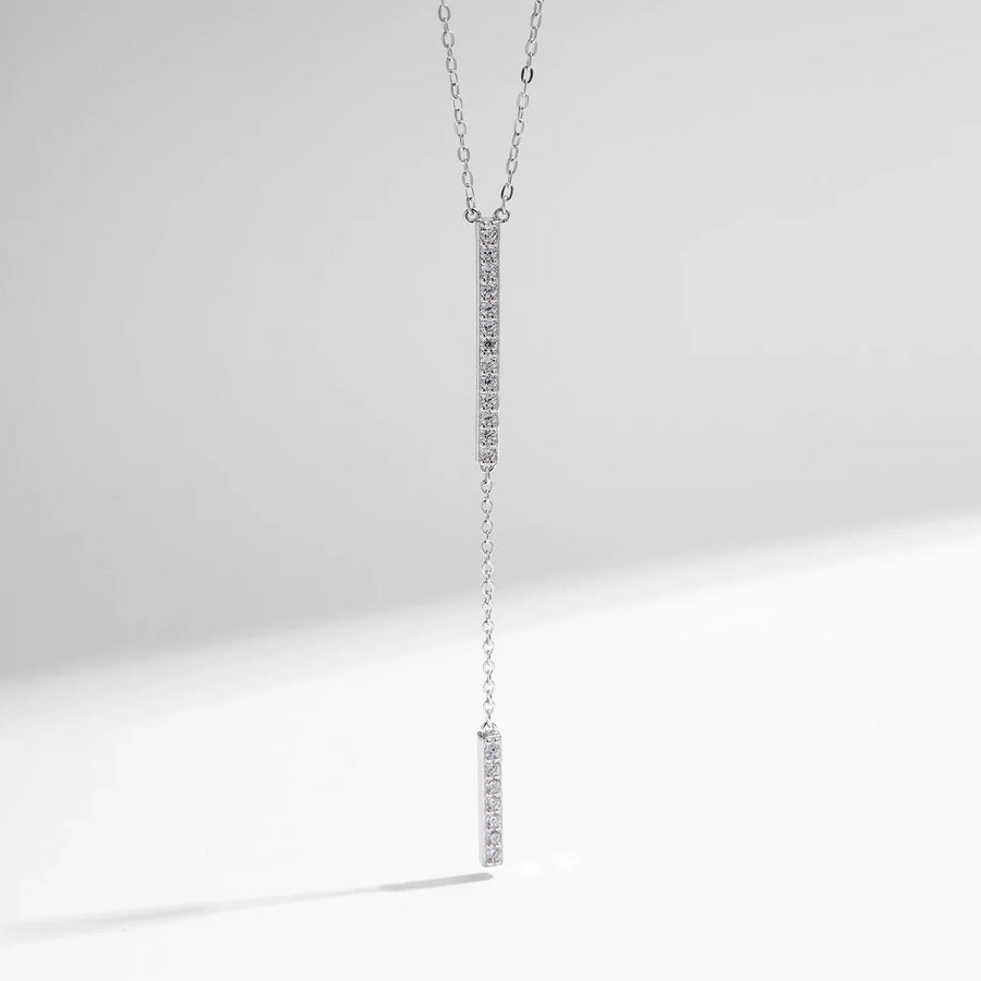 Collier Y Cravate Argent Pour Femme